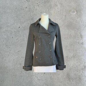 y2k grey pea coat